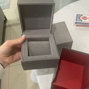 Michele watch box with authenticy card